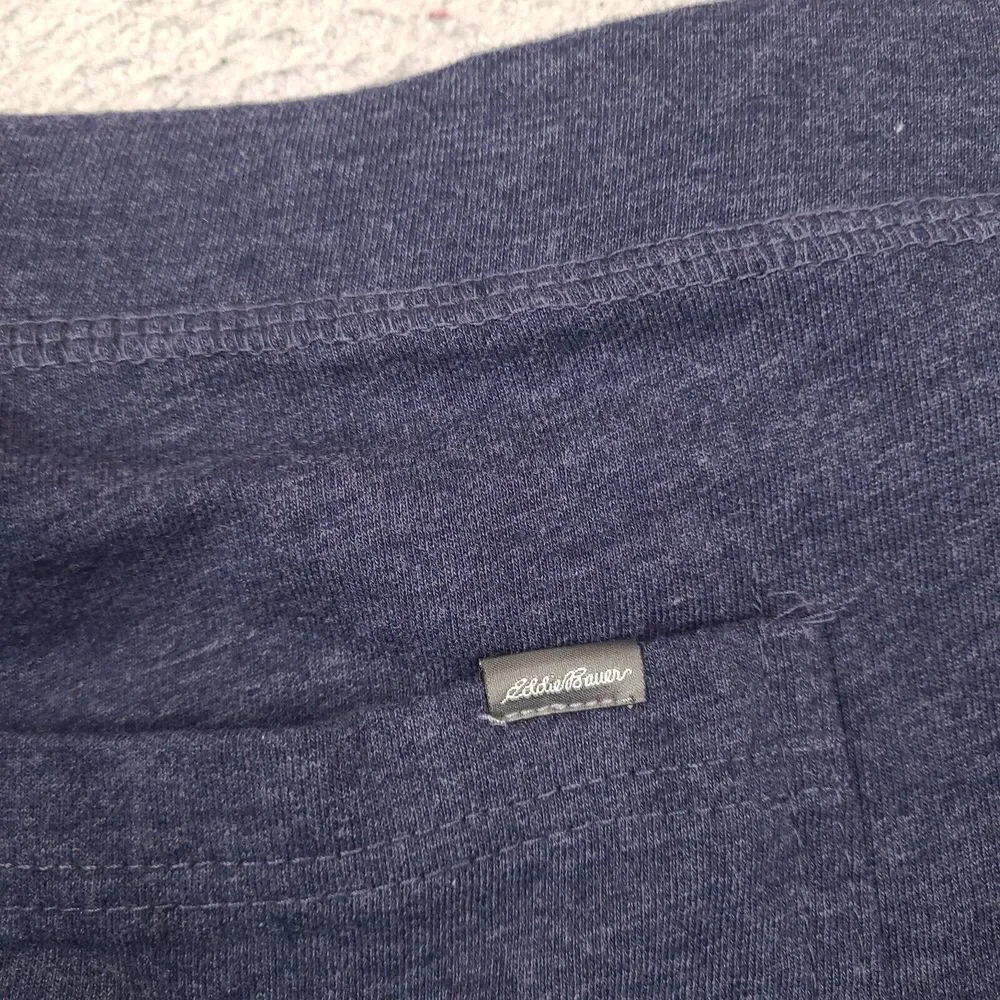 Eddie Bauer Sweat Shorts XXL 44 Waist Blue Lounge‎ Drawstring Elastic Stretch